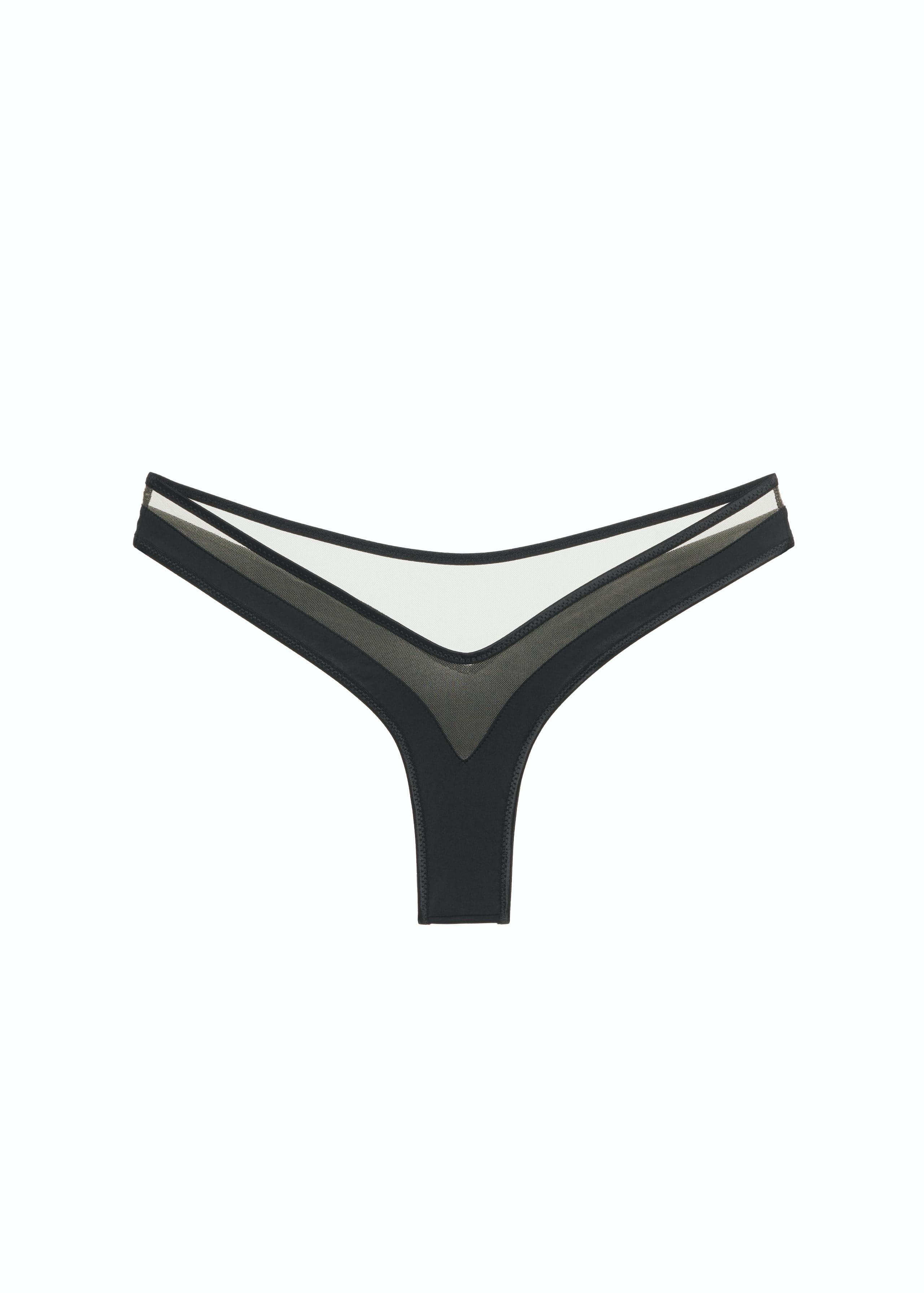 Forget Me Not Thong Black
